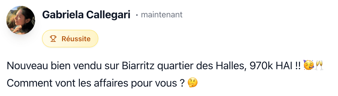 Post communauté - Partage d'opportunités